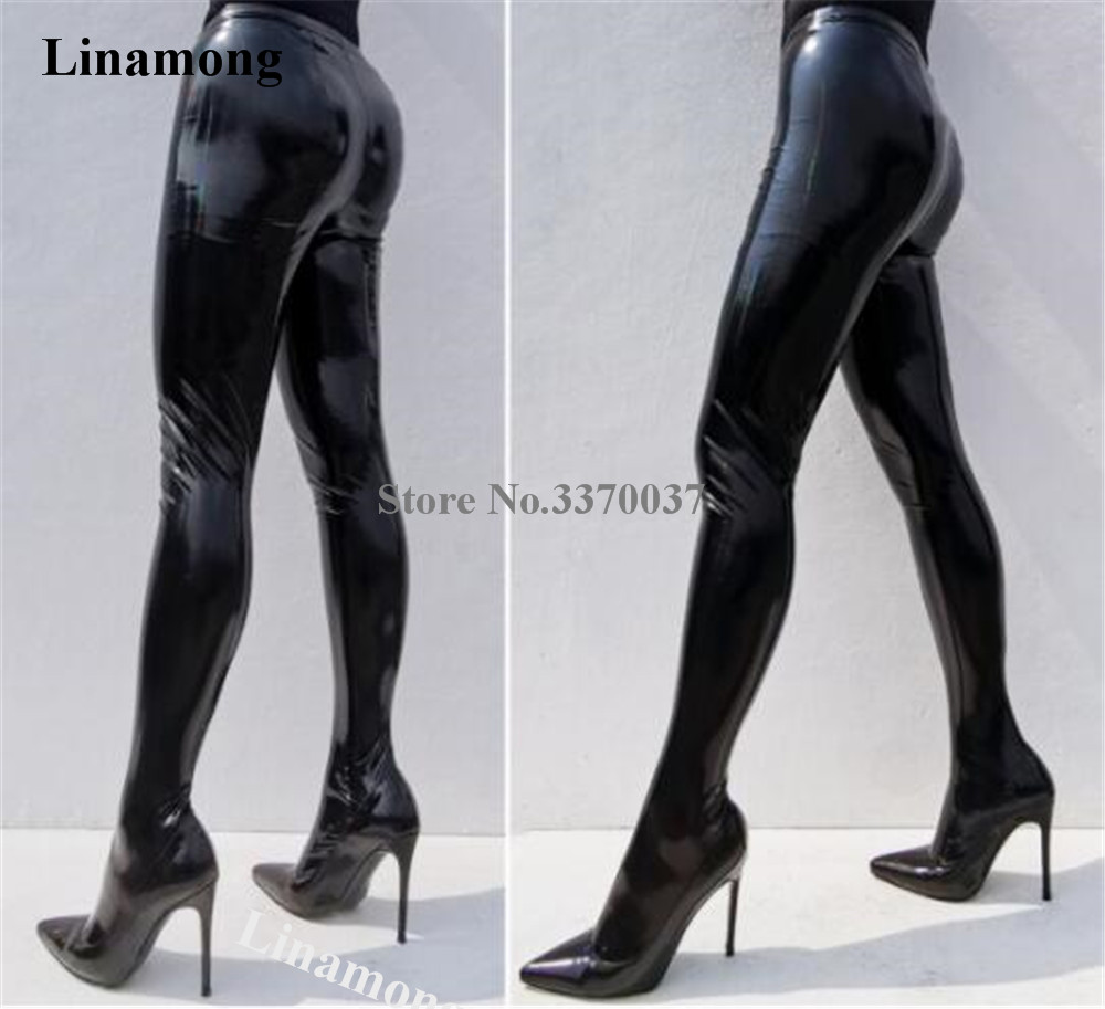 Bandage - Linamong Sepatu Bot Tinggi Pinggang Suede